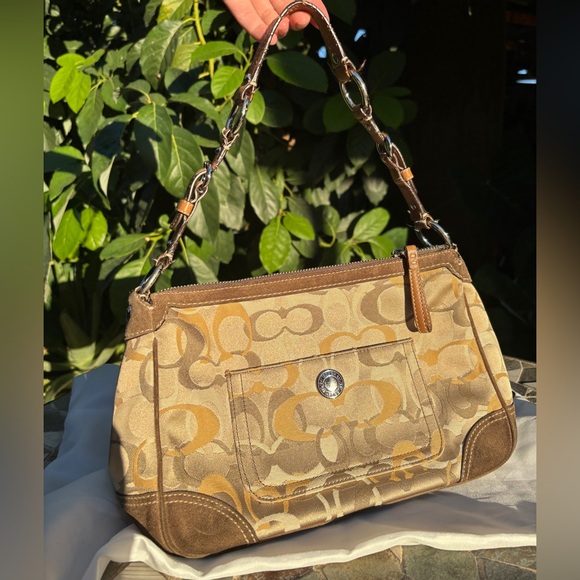 Coach Tan and Brown Shoulder Bag - Picture 1 of 5